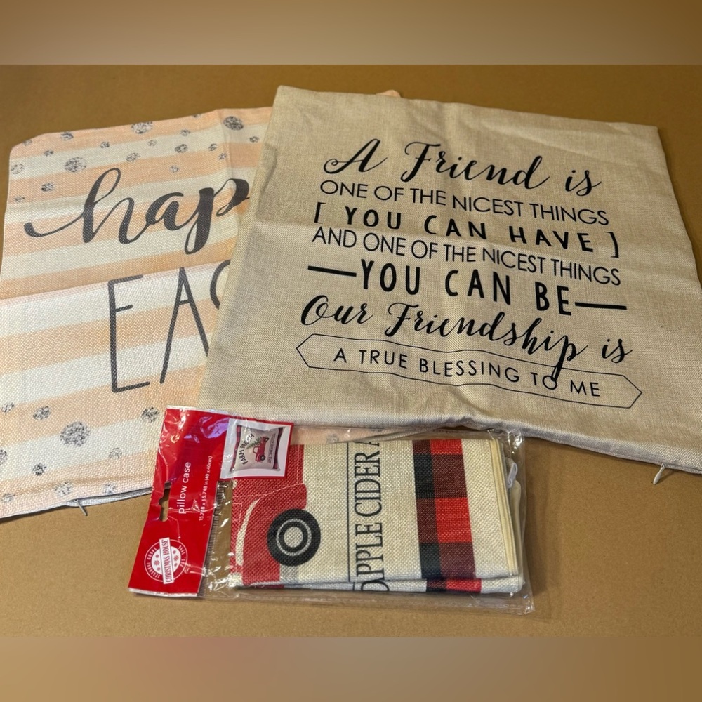 NWOT Throw Pillow Covers x3